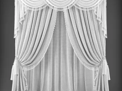 Curtain Low-poly 3D model 117