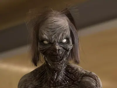 CREEPY GHOST Low-poly 3D model