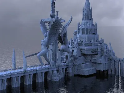 King Arthur Palace bridge 6 3 3D model
