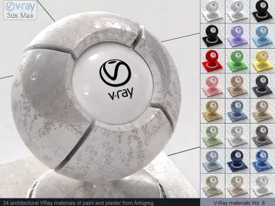Architectural Vray materials for 3ds Max - Paint Plaster 3D model