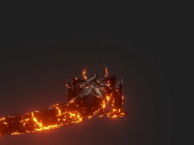 Magmabull fire dragon 3D model