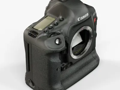 Canon EOS-1D C 4K DSLR camera Low-poly 3D model