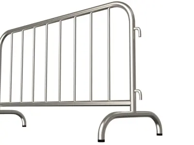 Road Safety Barrier Low-poly 3D model