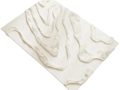  cotton rug Limestone 3D model