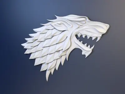 Game of Thrones House Stark Heraldry Low-poly 3D model