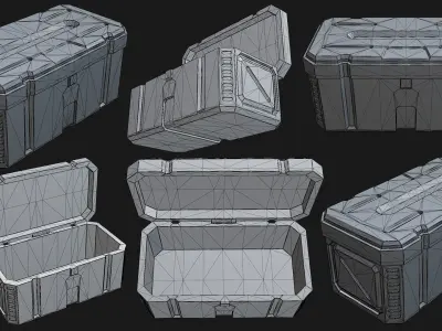 Scifi-Crate 3D model
