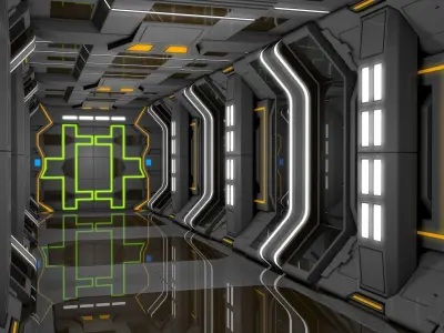 Sci Fi Corridor 3D model