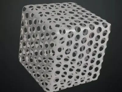 Clean White Perforated Metal PBR Seamless Texture