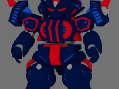 Super Mecha 8 - Wyagad of Code Name W4YDD Low-poly 3D model