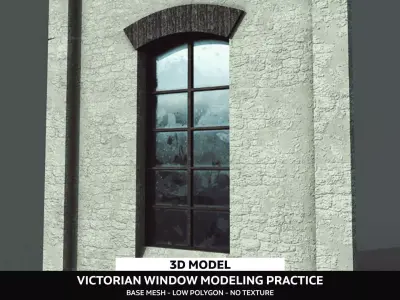 Roman Window  Low-poly 3D model