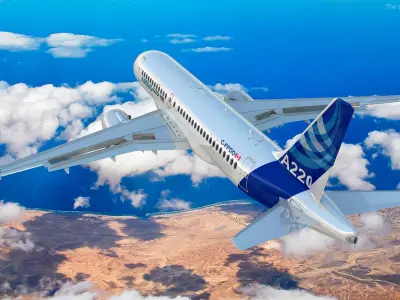  Delta Airlines Airbus A220-100 Detailed Cabin Rigged 