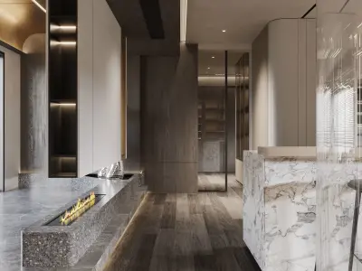 apartment interior scenes   3D model 5
