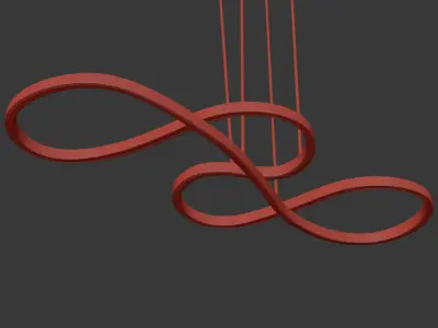 Led Modern Pendant Light 3D model