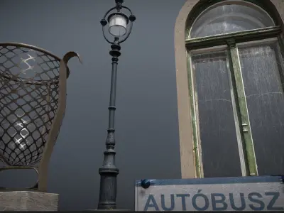 Random Budapest street props 3D model