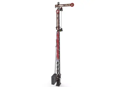 Railway Semaphore Weathered 3D model