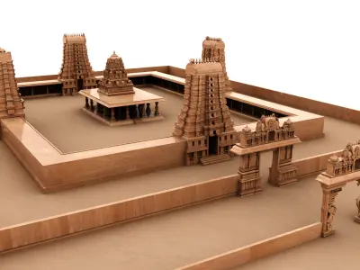 hindu temple 3d model 3D model