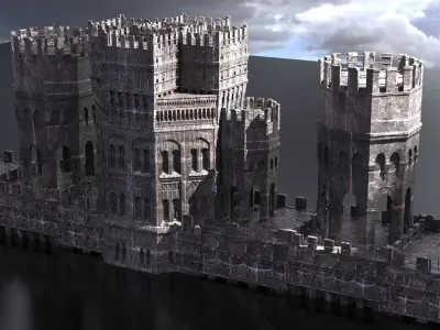 Tower of London inspired extended Walkways 3D model