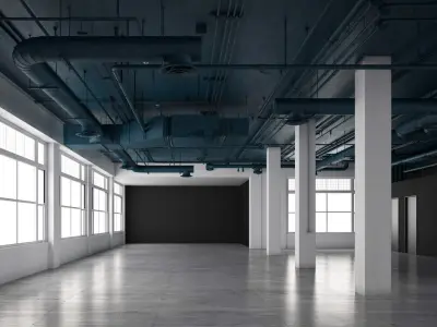  Industrial Office Interior - with materials - 