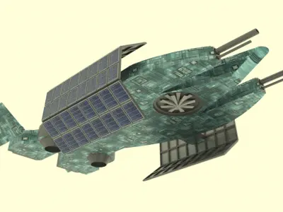 Es - 300 Spaceship  Low-poly 3D model