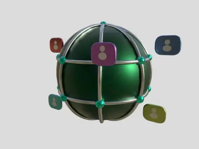 3D app web Icon Low-poly 3D model-06 Low-poly 3D model