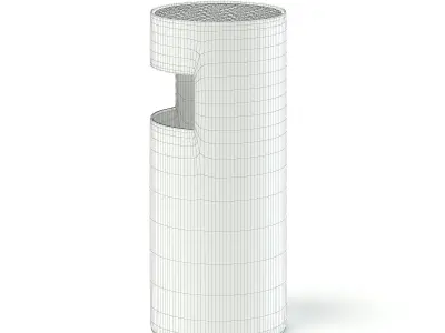 Metal Recycle Bin 3D Model 3D model