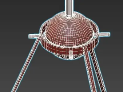 ronaa floor lamp with shade and brass legs 3D model