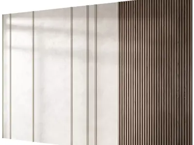 Headboard wall panel 009 Free 3D model