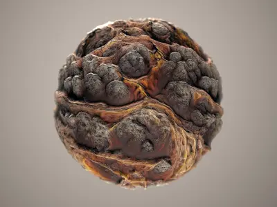 10 Materials Lava Seamless PBR Volume 3 Texture