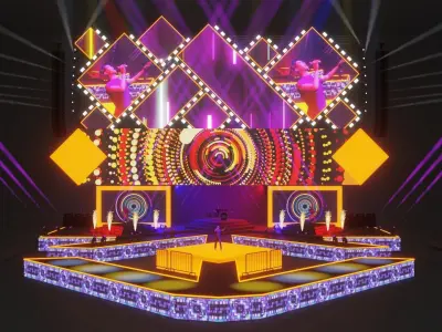 ARENA ANIMATED CONCERT SHOW 3D model