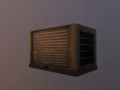 Window Soviet Air Conditioner Low-poly 3D model