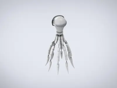 Octopus sci-fi 3D model Low-poly 3D model