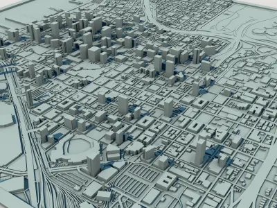 San Diego City  California United States 3D print model