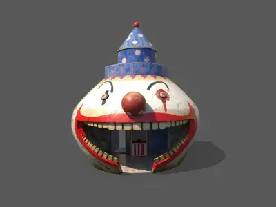 Bad Clown Ticket Booth 3D model