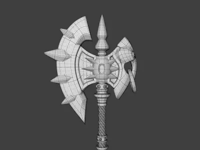 Warrior  Axe Low-poly 3D model