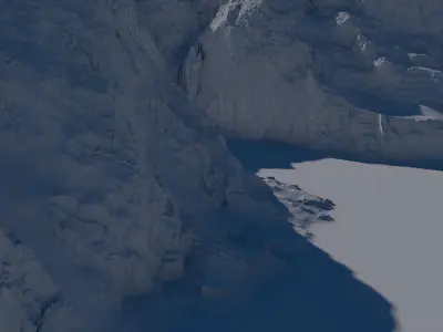 Landscape Italian Cliffs Low-poly 3D model
