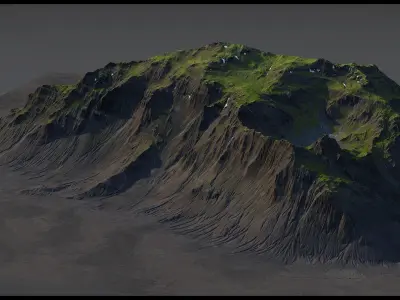 Iceland mountain Pack 3D model