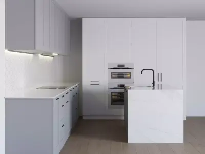 kitchen oven with glass door 3D model