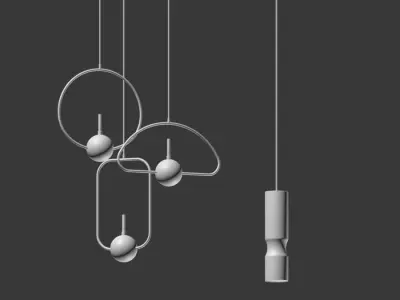 Pendant Light Collection 3D model