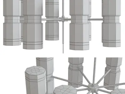 Hans-Agne Jakobsson Chandelier low poly 3d model Low-poly 3D model