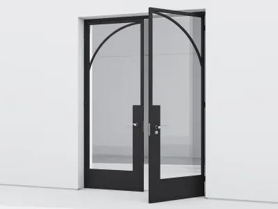 Aluminium door 34 3D model