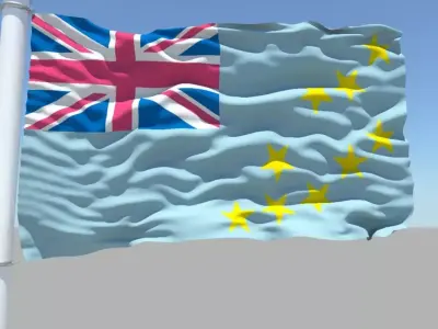 Tuvalu flag 3D model
