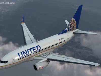  United Airlines Boeing 737-600 with Interior 