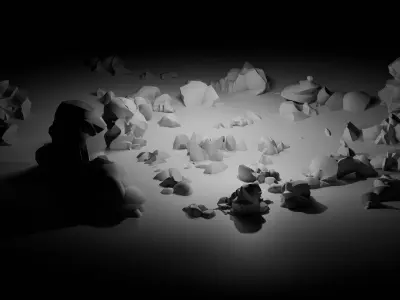 Rock Pack - low poly  Low-poly 3D model