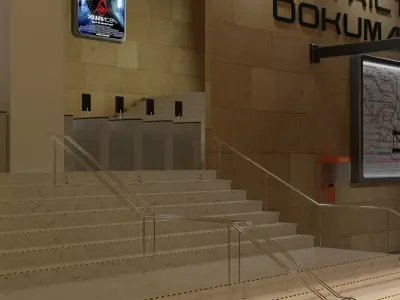 Metro station 3D model get