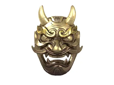 Japan Tengu Head v1 003 Low-poly 3D model
