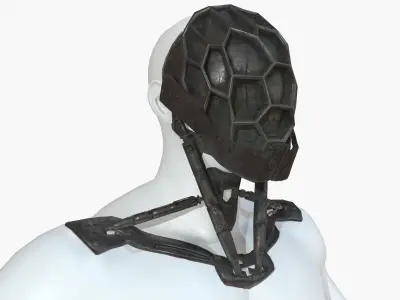 Mask Robot Mecha Cyberpunk Low-poly 3D model