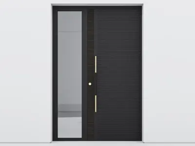 Aluminium door 107 3D model