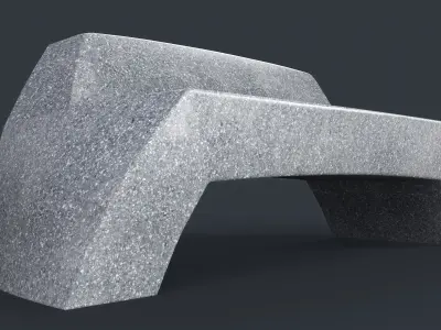 Modern Outdoor Bench 86 PBR Game Ready Low-poly 3D model
