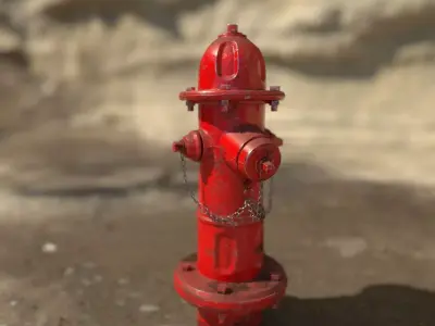 Fire Hydrant Free low-poly 3D model