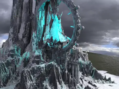 Mount Olympus Gods Temples Kitbash  3D model